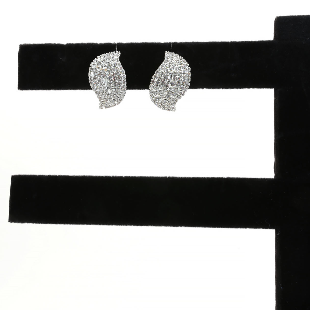 Crystal silver earrings